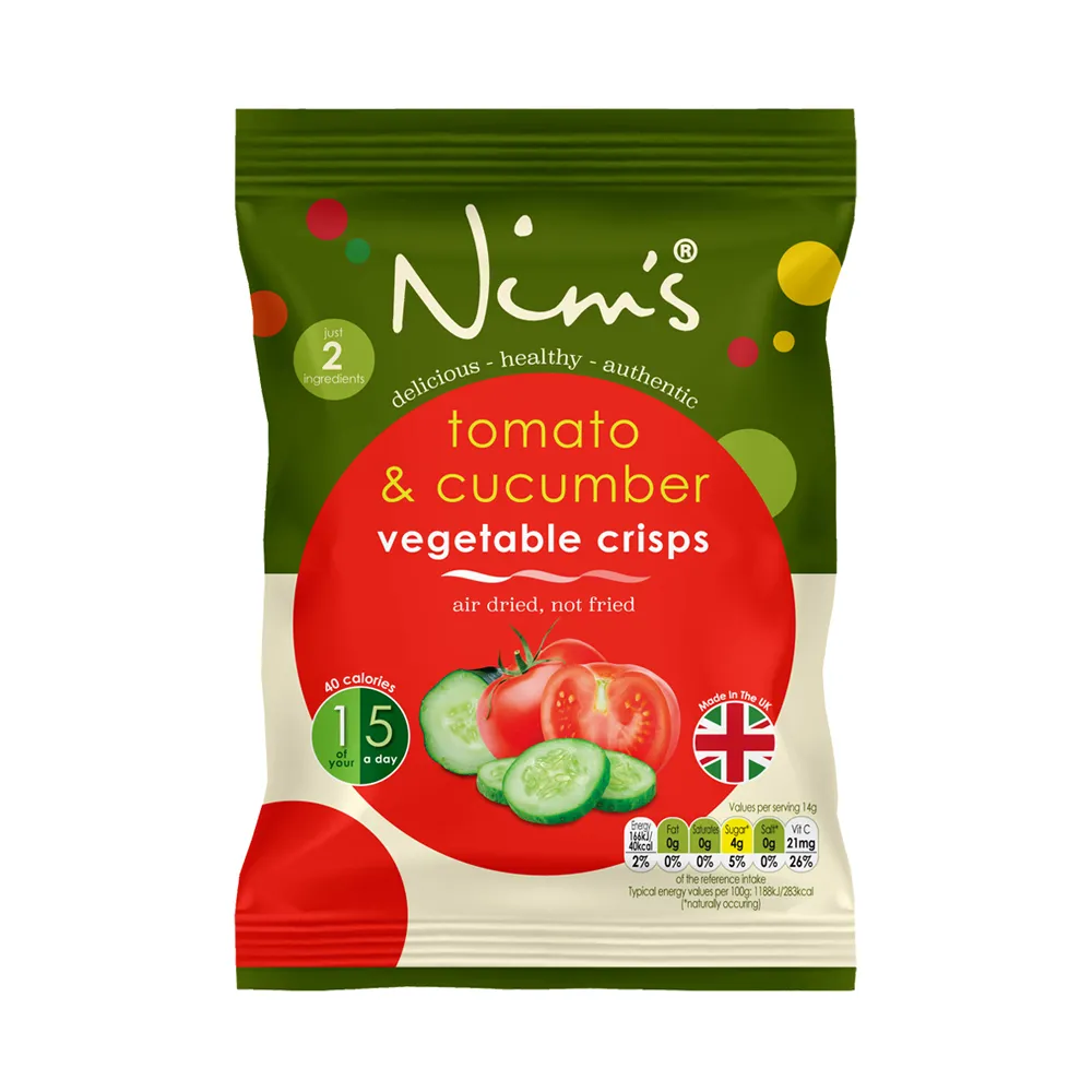Air Dried Tomato Cucumber Crisps Single Pack (14g)