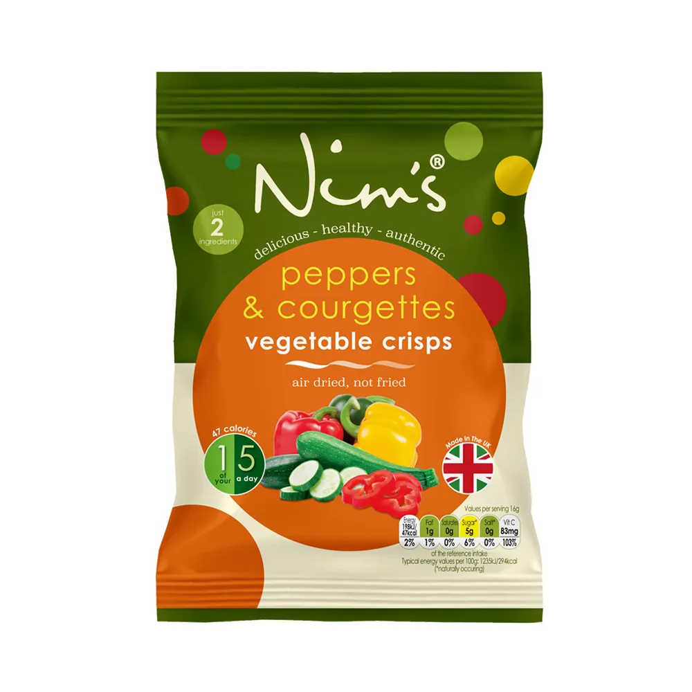 Air Dried Peppers Courgettes Crisps Single Pack (16g)