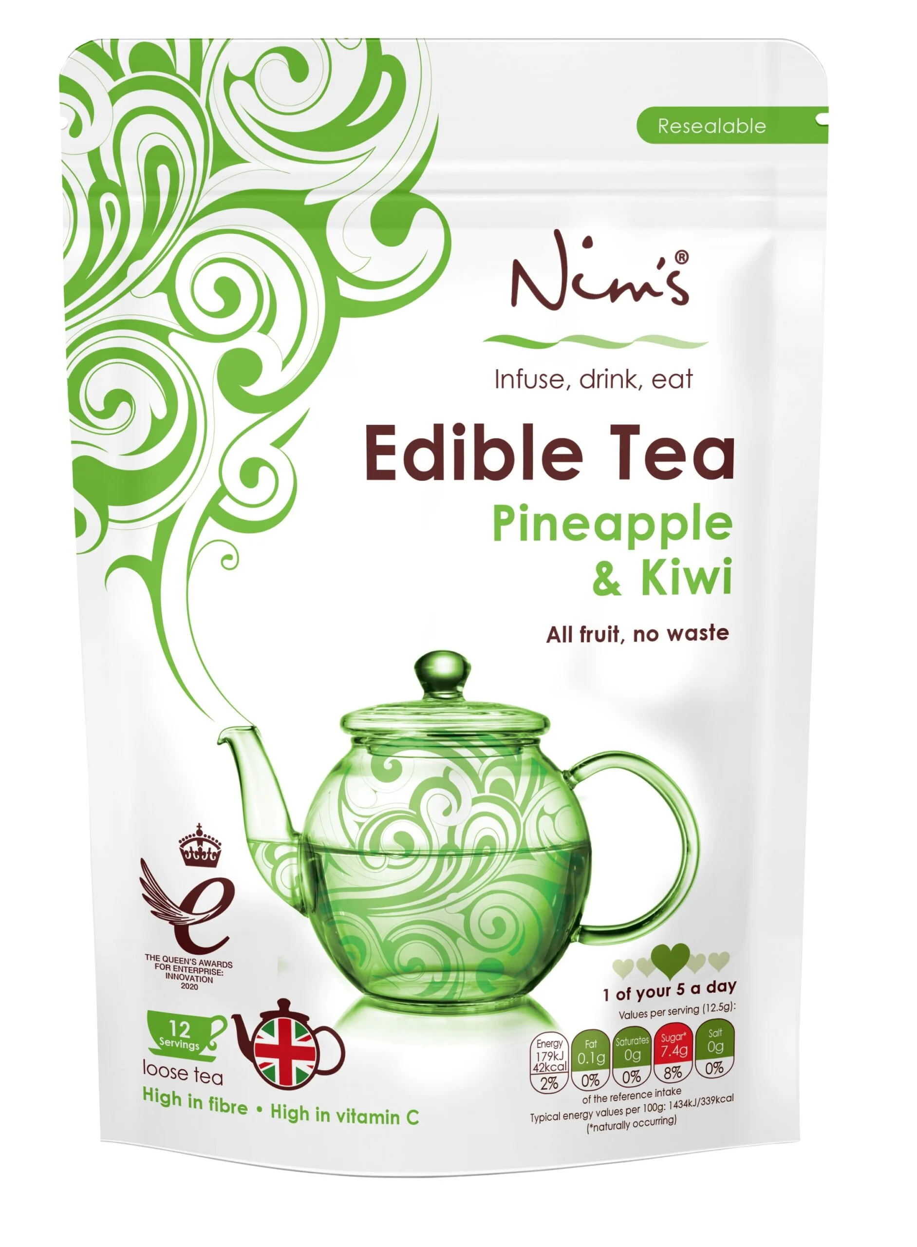 Nim’s Pineapple Kiwi Edible Tea (150g)