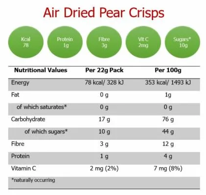 Nim’s Selection Box: Air Dried Pear & Pineapple and Kiwi Crisps – 6 Packs Each (Box Of 12)