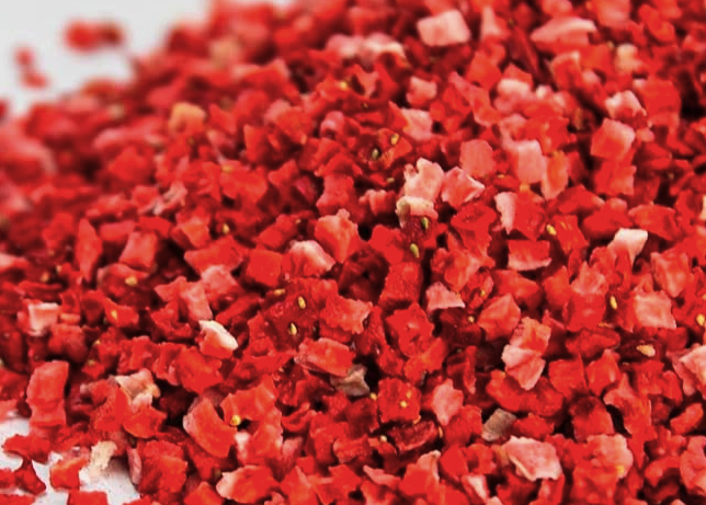 Dried diced strawberry
